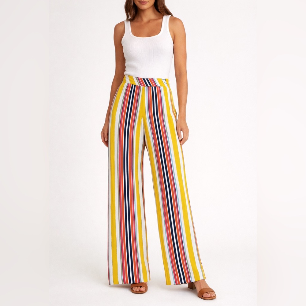 Trina Turk Long Weekend Pants Wide Leg, Multi-color